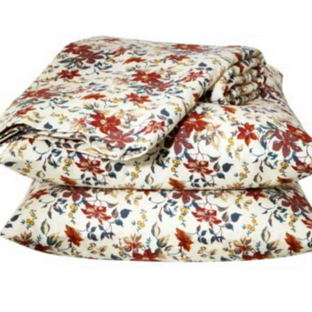 floral flannel sheets twin