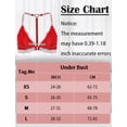 thumbnail image 7 of Aivtalk Womens Sparkly Bedazzled Bras Lace Wireless Lightly Lined Triangle Bralettes Ladies Front Closure Racerback Lingerie Red M, 7 of 7