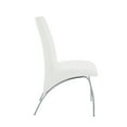 thumbnail image 4 of ACME Pervis Faux Leather Upholstered Side Chair in White and Chrome, 4 of 5