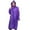 Purple, variant on Audhol Rain Poncho Unisex Fashion Reusable Button Rain Jacket Coat Hooded Raincoat with Pockets for Adults Teens Poncho Men Purple L