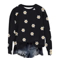 thumbnail image 4 of Craaazy Chandails Athlétiques pour Femmes à Manches Longues, Col Rond, Décontractés, Imprimés, Coupe Ample, Cadeaux, 4 of 7