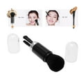 thumbnail image 2 of 4 in 1 Retractable Portable Double Head Cosmetic Brushes Set Multifunctional Makeup Tools with Holder and Lid for Travel Home (Bl, 2 of 8
