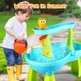 thumbnail image 6 of Beefunni Sand Water Table Toys for Toddlers,2-Tier Rain Pond Activity Sensory Play Table Beach Summer Outdoor Toys for Toddlers 1-3, 6 of 8