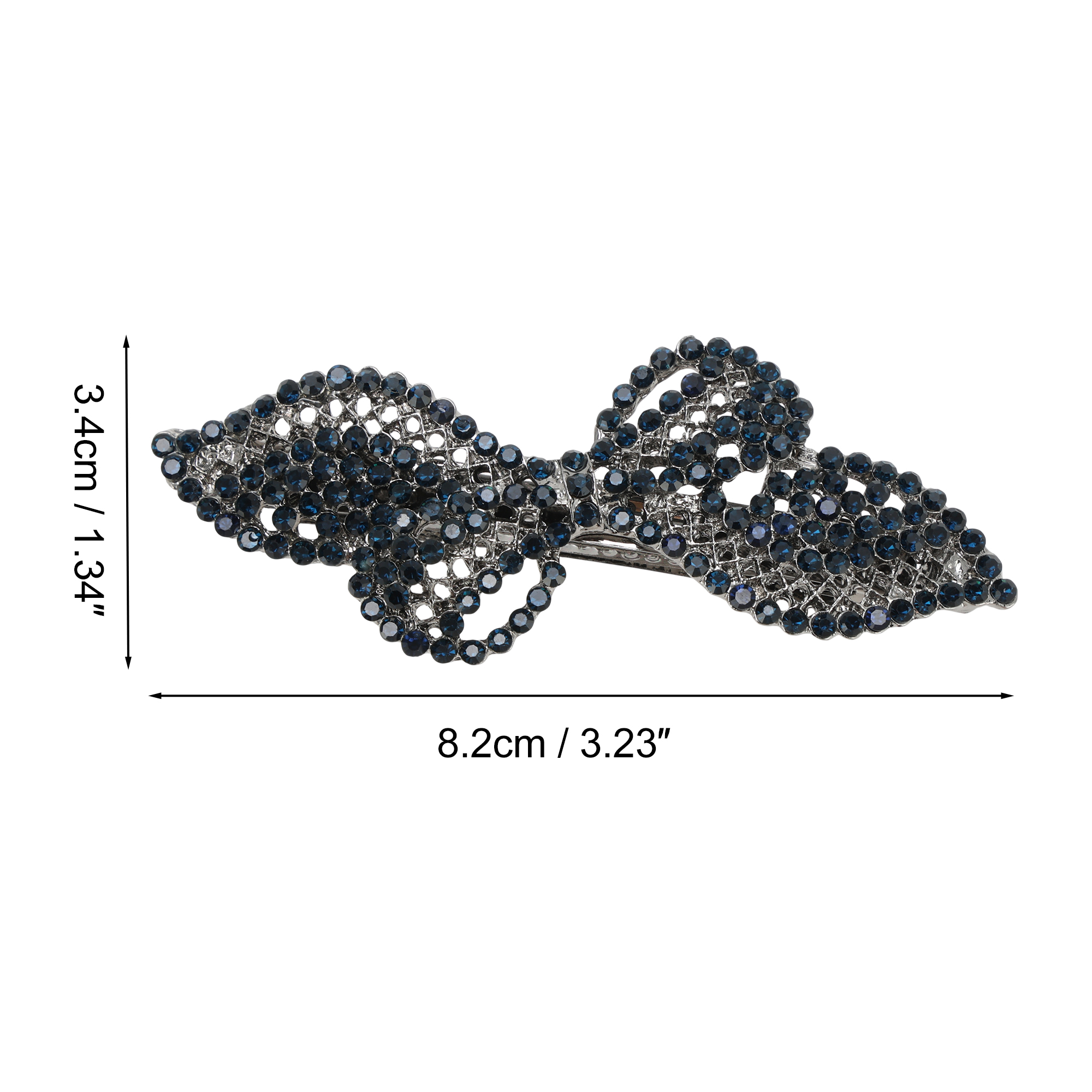 Unique Bargains Rhinestone Hair Barrettes Hairstyles Occasions Blue