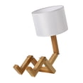 thumbnail image 1 of Lámpara de noche Lámpara de mesita de noche cilíndrica de madera ajustable para dormitorio Sala de estar Oficina Bombilla tricolor de 12 W Enchufe de la UE 8031 Beige, 1 of 12