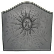 HomComfort CIFBSN Heavy Duty Matte Black Finish Sun Cast Iron Fireback