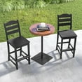 thumbnail image 4 of Costway Outdoor 4pcs HDPE Bar Stool Patio Tall Chair Backrest Footrest All Weather Navy, 4 of 7