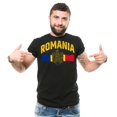 thumbnail image 2 of Mens Romania shirt Romania Patriotic Flag Shirt Romania National Tee Romanian Gifts Romanian Shirts (X-Large Navy Blue), 2 of 6