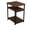 Mid Century Walnut, variant on Household Essentials Jamestown Rectangular Side End Table with Storage Shelves Rustic Slate Concrete and Black Metal