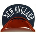 thumbnail image 3 of New England Men's Offset Cursive Script Adjustable Snapback Baseball Cap (Red/Navy), 3 of 3