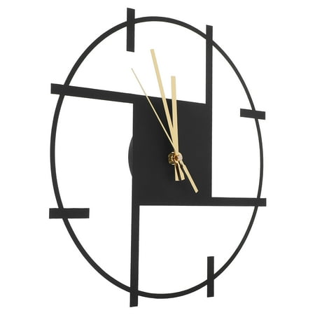 SWETRACE 1Pack Silent Non Ticking Wrought Iron Wall Clock for Living Room 11.8In