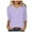 Purple, variant on Petite Tops for Women Women’S Square Neck T-Shirts Women Suitable Tops V Neck Button Three Quarter Sleeve Comfortable Floral Print Blouse T Shirts Ribbed Knit Casual Top Xxl