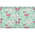 thumbnail image 2 of Coolnut Flamingo Kitchen Curtains, Window Treatments, Short Curtains, Rod Pocket Curtains, 27x24in 2 Piece Set Home Decor, 2 of 7