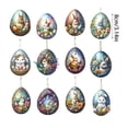 thumbnail image 2 of CaiYueKe 12 Pcs Easter Bunny Egg Hanging Ornaments Acrylic Holiday Decorations Wall Hanging Home Decor Spring Party Supplies Gift for Easter Basket Stuffers, 2 of 6