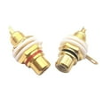 thumbnail image 6 of Panel Mount Gold-Plated RCA Female Plug Jack- Audio Socket 3.5mm AV-Plugs, 6 of 12