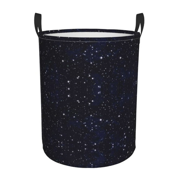 XMXY Round Laundry Basket Organizer, Universe Stars Space Waterproof Collapsible Dirty Clothes Basket Laundry Hamper, Small Size