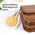thumbnail image 2 of Guardurnaity LLavero de fruta, rodaja de limón, bolsa colgante, llavero ligero, anillo, pequeño adorno, muñeca bonita, regalo encantador, fortuna Accesorios de disfraces Rodaja de limón amarillo, 2 of 6