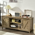 thumbnail image 2 of Costway Meuble Télé de 59 Pouces Console Multimédia Centre avec Armoire de Rangement pour Télé de 65 Pouces Naturel, 2 of 10