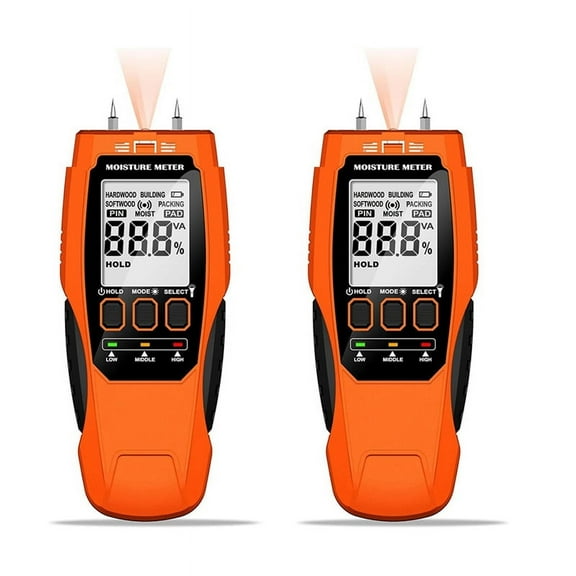 2X 2 in 1 Moisture Meter, for Mold Self-Testing,Water Leak Detector,Moisture Sensor for Firewood,Drywall Mold Detector