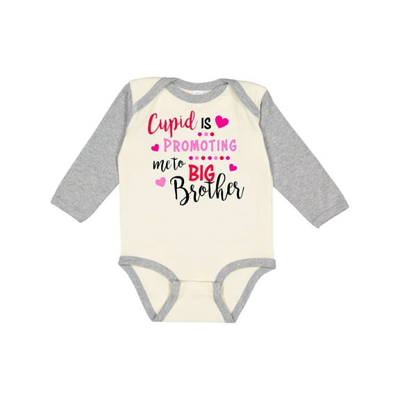 Inktastic Cupid is Promoting Me to Big Brother Boys Long Sleeve Baby Bodysuit