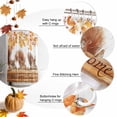 thumbnail image 5 of Shower Curtain 72"W x 72"L Welcome Fall Squirrel Leaves Wood Board Fabric Shower Curtains Set with Hooks Water Repellent Bathroom Curtains Machine Washable Bathroom Accessories, 5 of 6