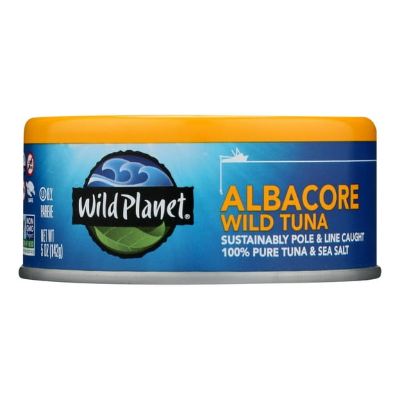 Wild Planet Albacore Tuna Low Mercury, 5 Oz (Pack of 12)