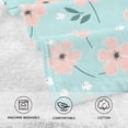 thumbnail image 3 of Floral Flowers on Blue Cotton Face Towels Soft Hand Towel Absorbent Bathroom Towel for Kitchen Hotel Decoration, 3 of 7