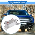 thumbnail image 2 of Engine Oil Cooler for Ford F-250 Super Duty Aluminum Alloy Silver Tone Transmission Oil Cooler, 2 of 6