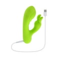 thumbnail image 5 of Evolved Brat Bunny Rechargeable Silicone Rabbit Vibrator, Green, 5 of 10