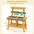 thumbnail image 3 of Gymax Cuisine de Jeu pour Enfants avec Robinet Amovible, Évier, Grille, Support, Boutons de Rotation, 3 of 10