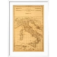 thumbnail image 2 of Art.com Antique Map Of Italy Art Print by Tektite, White Frame Wall Art, 21" x 29", 2 of 5