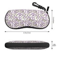 thumbnail image 2 of KLL Lavender Flowers Print Eyeglass Case for Men & Women's Classy Travel Eyewear Holder Case Zipper Eyeglasses Case With Hook, 2 of 6