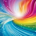 thumbnail image 6 of HAOXIT Colorful Tablecloth, Art Design Wave-Like Image, Round Table Cover for Room Kitchen Decor 31-35, 6 of 8