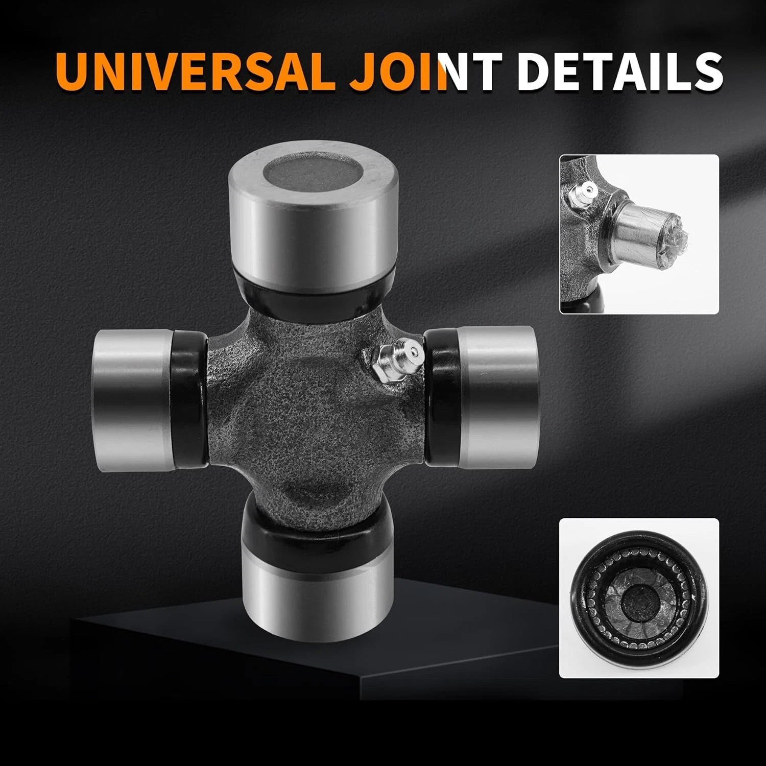 NURATIT 5-460X U-Joint 1310 to 1350 Series Greaseable Universal Joint Kit Outside Snap Ring Style (OSR)