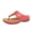 Pink, variant on Sandals Women Beaded Embellished Thong Style Low Wedge Slip On Slides Bohemian Footwear For Summer Outdoor Casual Wear