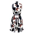 thumbnail image 3 of Robe Sans Manches à Imprimé Abstrait avec Boutons devant, Robe Décontractée à Taille Nouée et Col pour le Printemps et l'Été, Vêtements pour Femmes, 3 of 10
