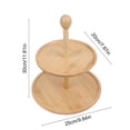 thumbnail image 3 of Wooden 2-Tier Cupcake Stand with Detachable Trays for Birthday Parties Weddings and Events Dessert Display Rack, 3 of 7