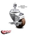 thumbnail image 2 of 3.5 Inch High Temp Glass Filled Nylon ½ Inch Threaded Stem Caster with Brake, 2 of 2