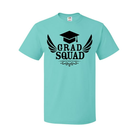 Inktastic Grad Squad with Graduation Cap and Wings T-Shirt
