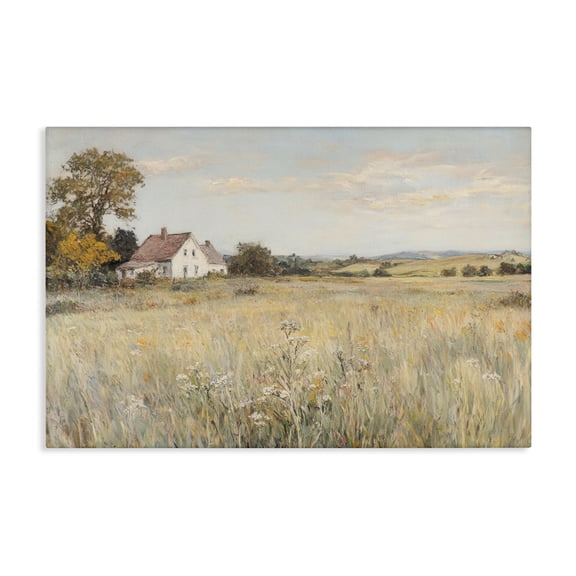 Stupell Industries Traditional Country Living Farm House Canvas Art, 24 x 16, by Petals Prints Design