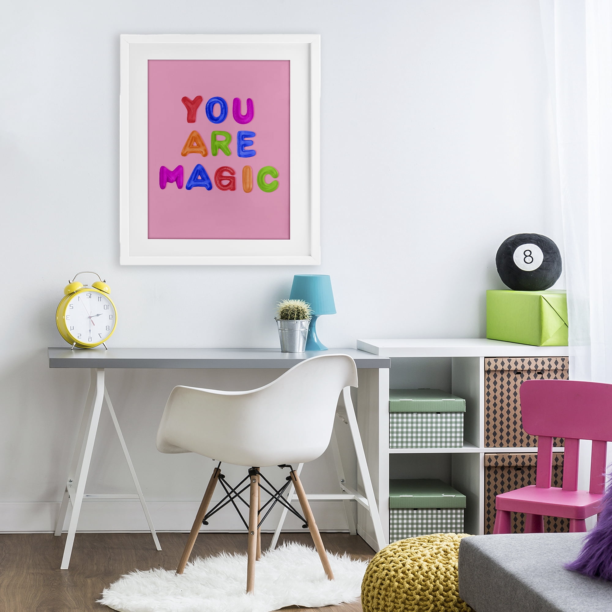 Stupell Industries You are Magic Gummies over Pink White Framed Print Under Glass, design by LISH Creative