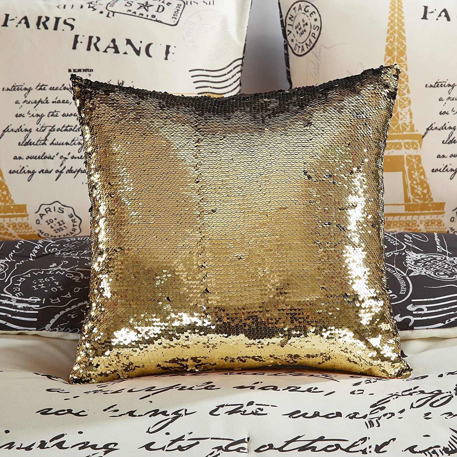 Metallic Paris 8 Piece Comforter Set- Full