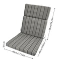 thumbnail image 2 of Outdoor High Back Chair Cushion, Water-Resistant Seat and Back Pad with Ties, Comfortable Portable Cushion for Patio Garden and Camping, 2 of 4