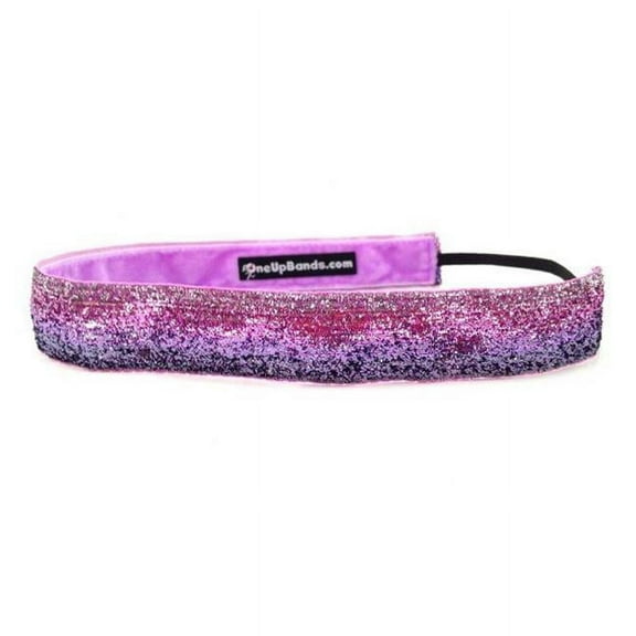 1018 1 in. Sparkle Glitter Purple Sunset Headband - Pack of 2