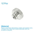 thumbnail image 3 of Uxcell Knurled Thumb Nuts 12Pcs M3 Carbon Steel Nut High Head Through Hole, Silver, 3 of 5
