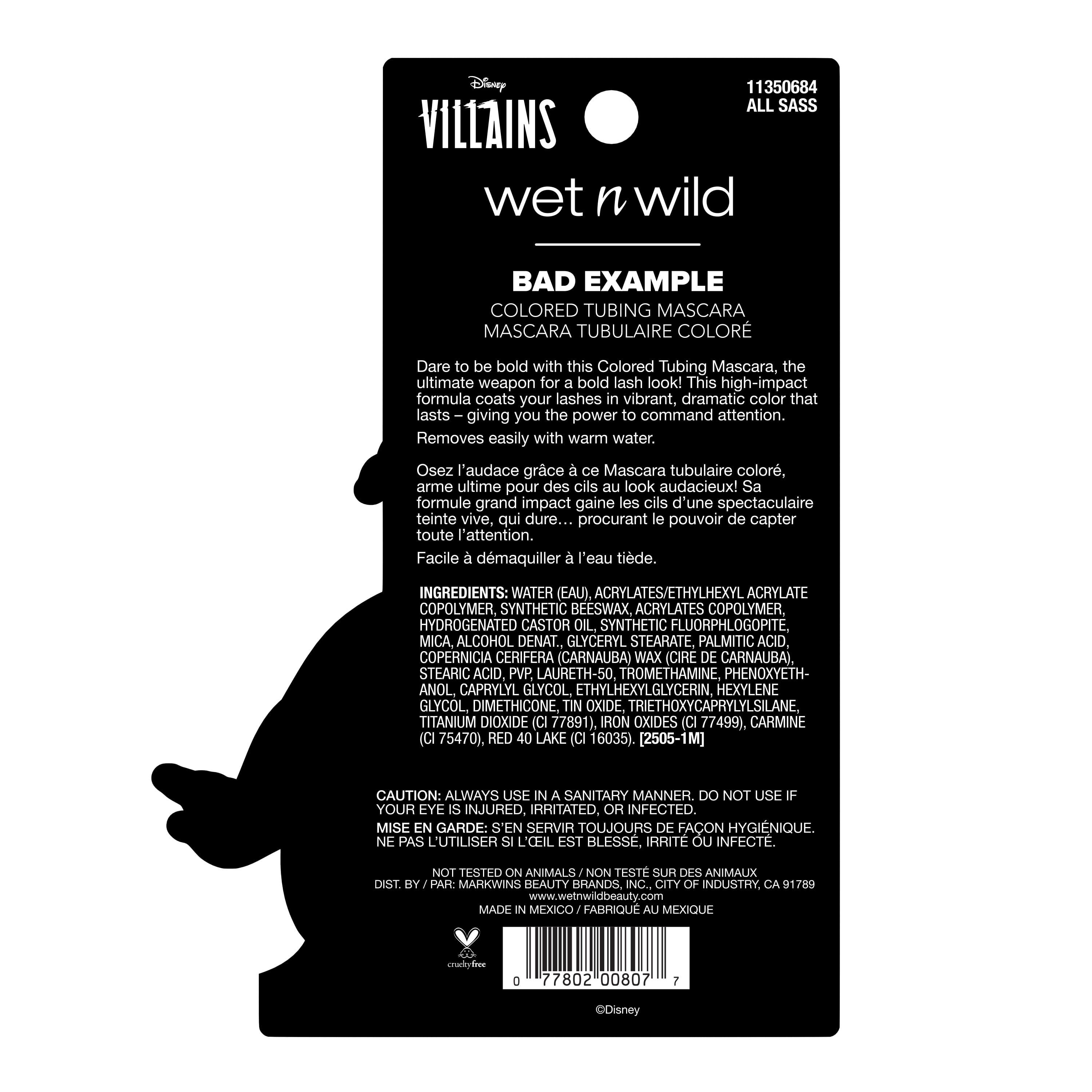 Wet N Wild Disney Villains Bad Example Colored Mascara in All Sass - 0.21 Fluid Ounces