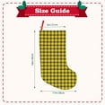 thumbnail image 3 of Uemuo Yellow Checkered Plaid Print Christmas Stockings, 18inch Xmas Hanging Stocking Decorations for Christmas Party Family Decor, 3 of 7