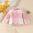 thumbnail image 5 of Clearance Baby Clothes Baby Fall Jacket Baby Girl Fall Jacket 6-9 Months Coat for Toddler Girls Girls' Thick Lapel Plaid Jacket Single Long Sleeved Plush Jacket Infants Young Children, 5 of 7
