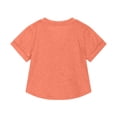 thumbnail image 6 of Jinhomg Plus Size Shirts for Girls Loose Fit Casual Solid Spring Summer Tops Lightweight Comfy Long Sleeve V-Neck Hide Belly Pullovers Orange, 6 of 8