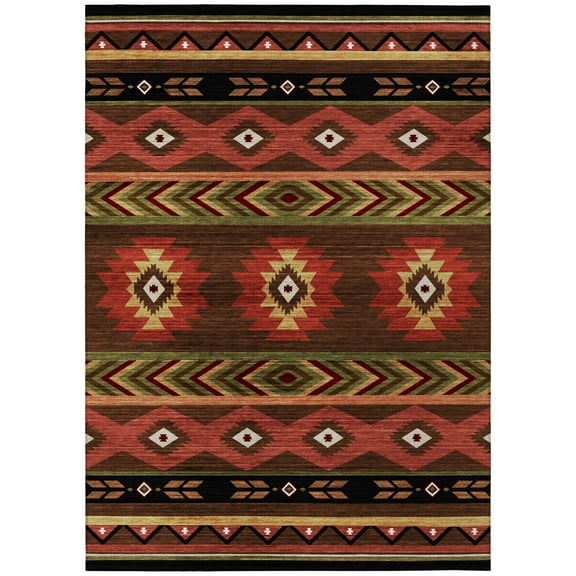 Addison Rugs Sonora ASO33 Brown 10' x 14' Indoor Outdoor Area Rug, Easy Clean, Machine Washable, Non Shedding, Bedroom, Living Room, Dining Room, Kitchen, Patio Rug